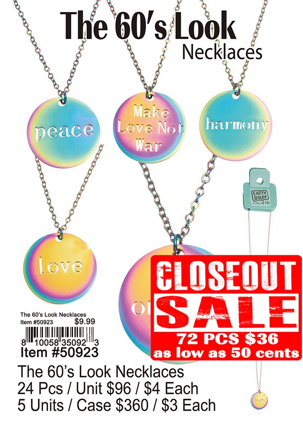 The 60s Look Necklaces - Closeout 72 Pcs.